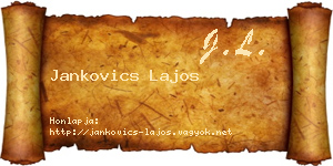 Jankovics Lajos névjegykártya